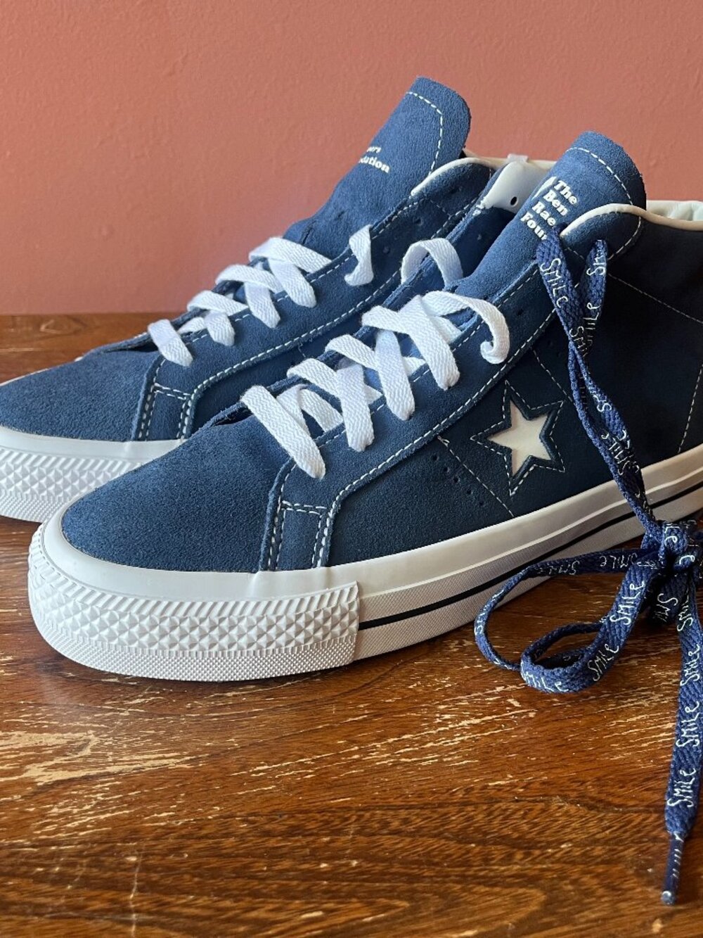 CONVERSE Ben Raemers Navy Skate Shoes One Star Pro Mid Sneakers MENS SIZE 8